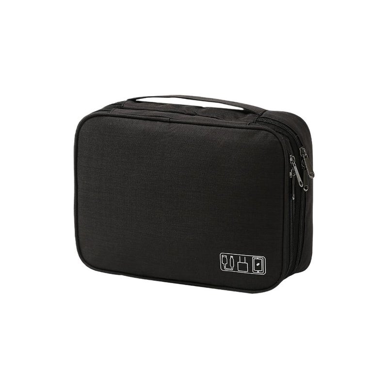 Three-layer digital bag for data cables, earphone cables, hard drives, power supplies, digital handbags, electronic accessory storage bags, and cosmetic bags.